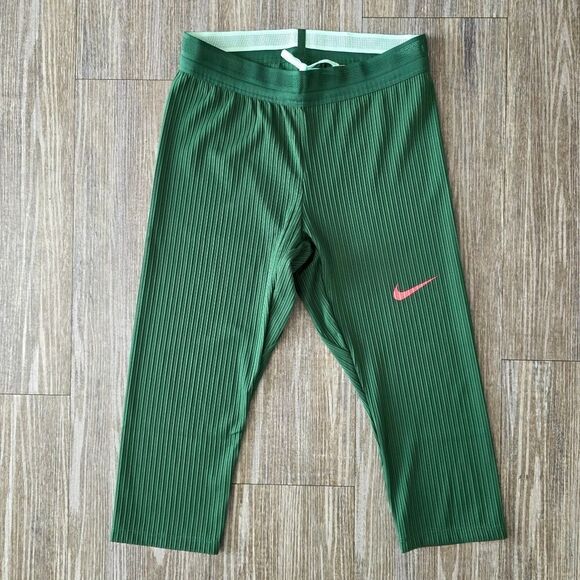 Nike Pro Elite Team Aeroswift 3/4 Tights Green USA Women’s Medium M DX9076-000 - Picture 1 of 7